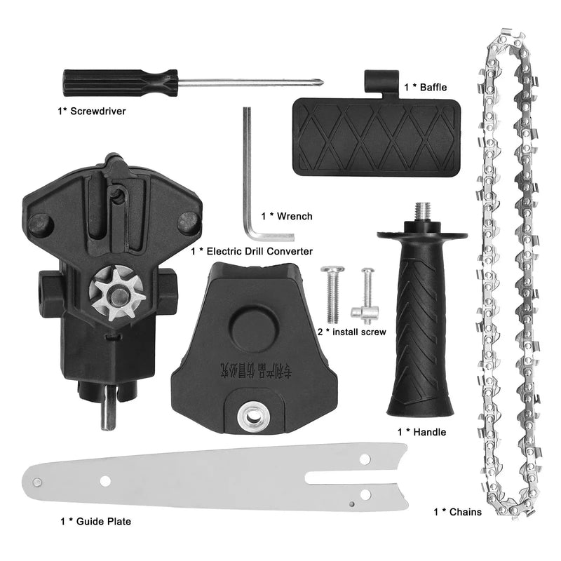 Adaptador de Motosserra 6 Polegadas Para Furadeira Ou Parafusadeira