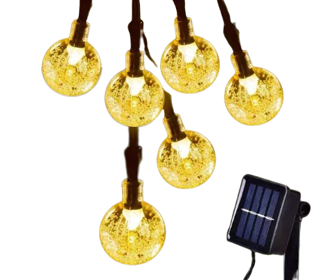 Cordão De Luzes - Varal LED Para O Natal Luz Solar